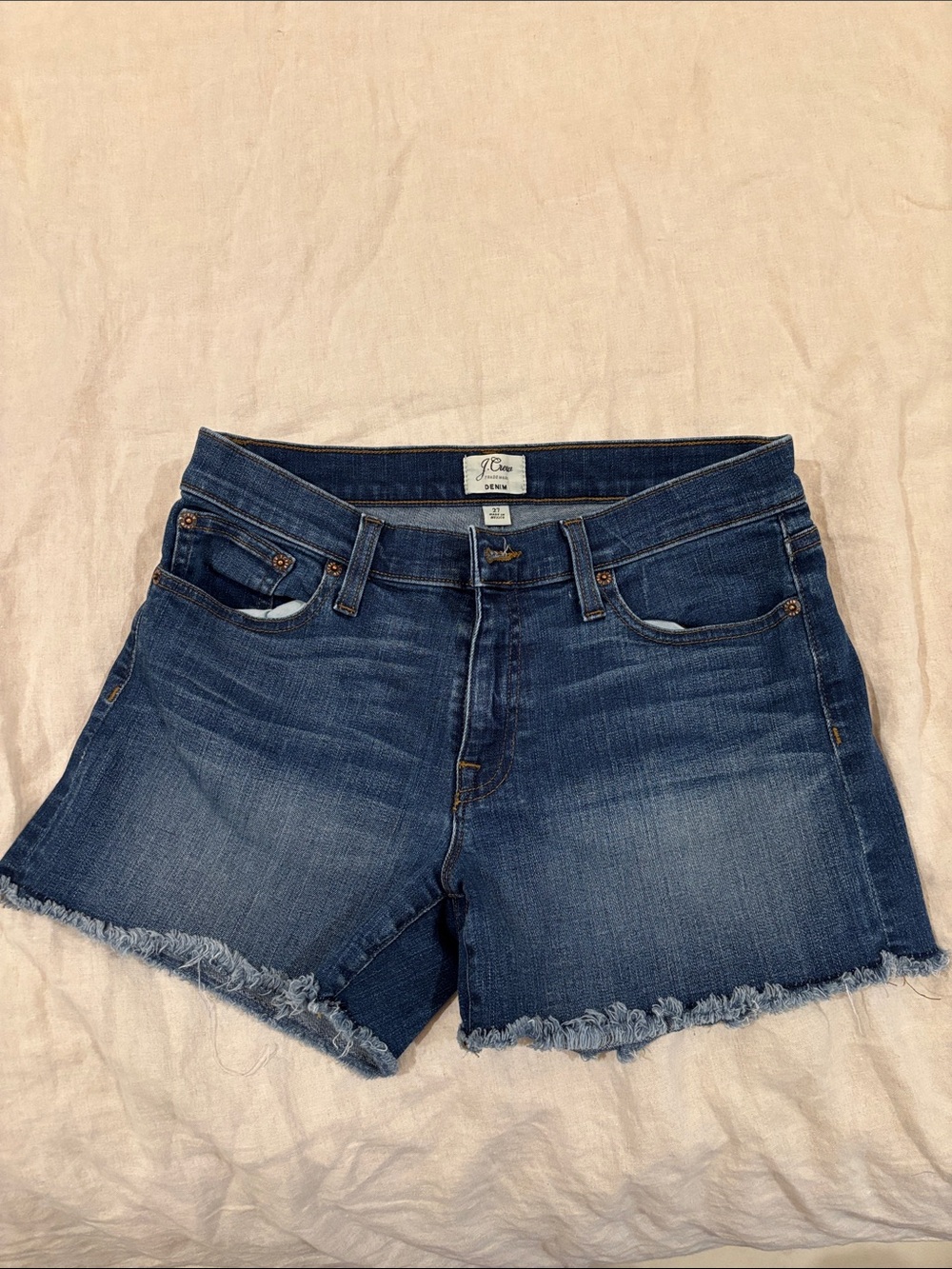 J. Crew Dark Blue Denim Cutoff Shorts